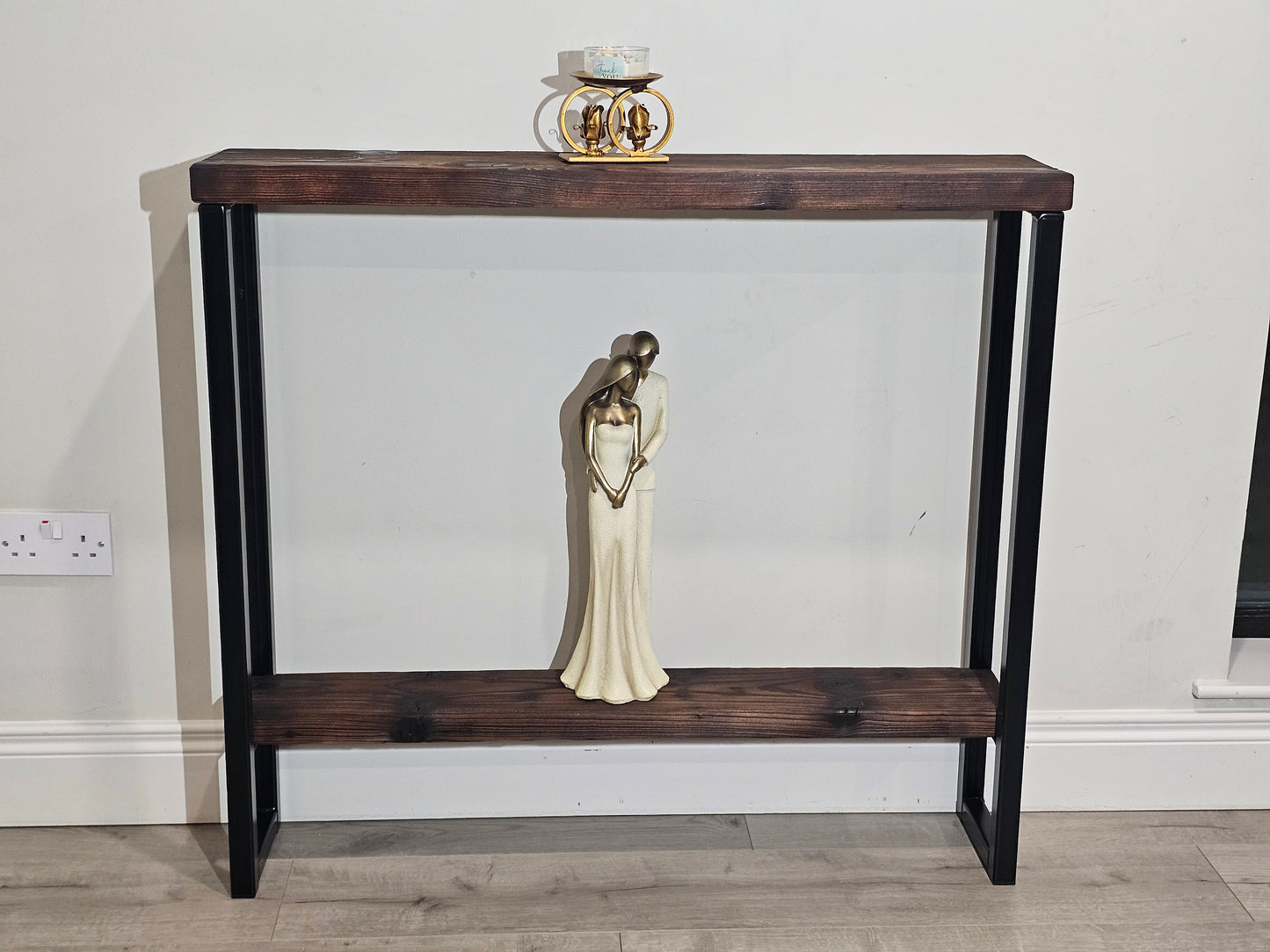 Console Table Legs with shelf set of two desk modern hairpin steel metal hallway entryway 30x30mm box with shelf