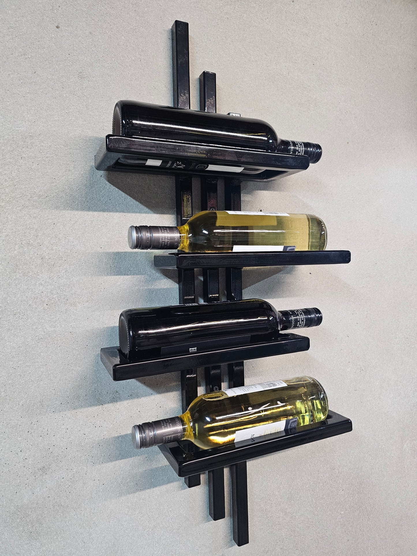 Black Elegant Hanging Metal Wine Rack