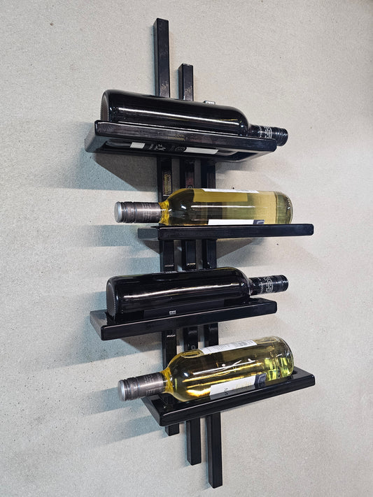 Black Elegant Hanging Metal Wine Rack