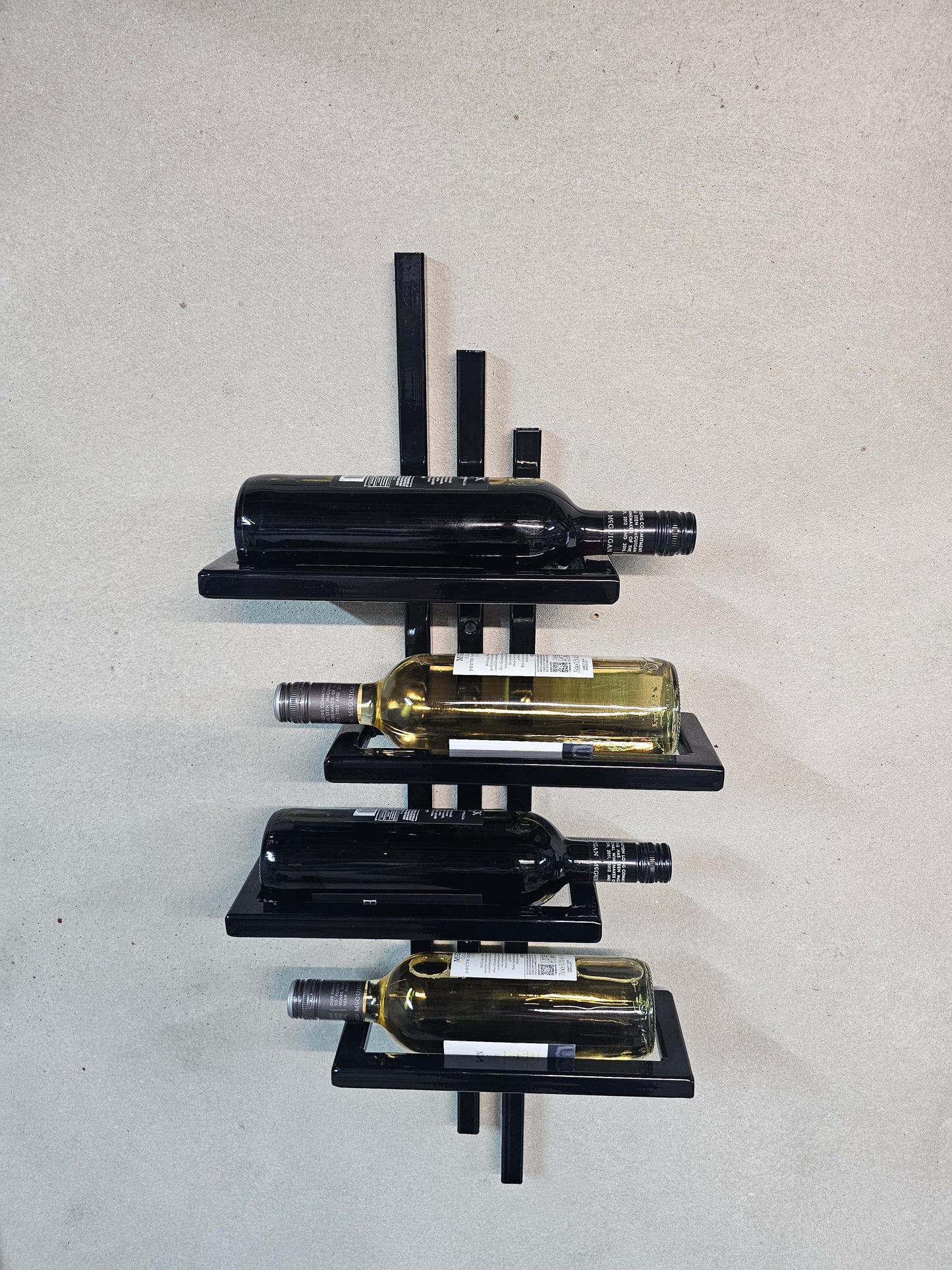 Black Elegant Hanging Metal Wine Rack