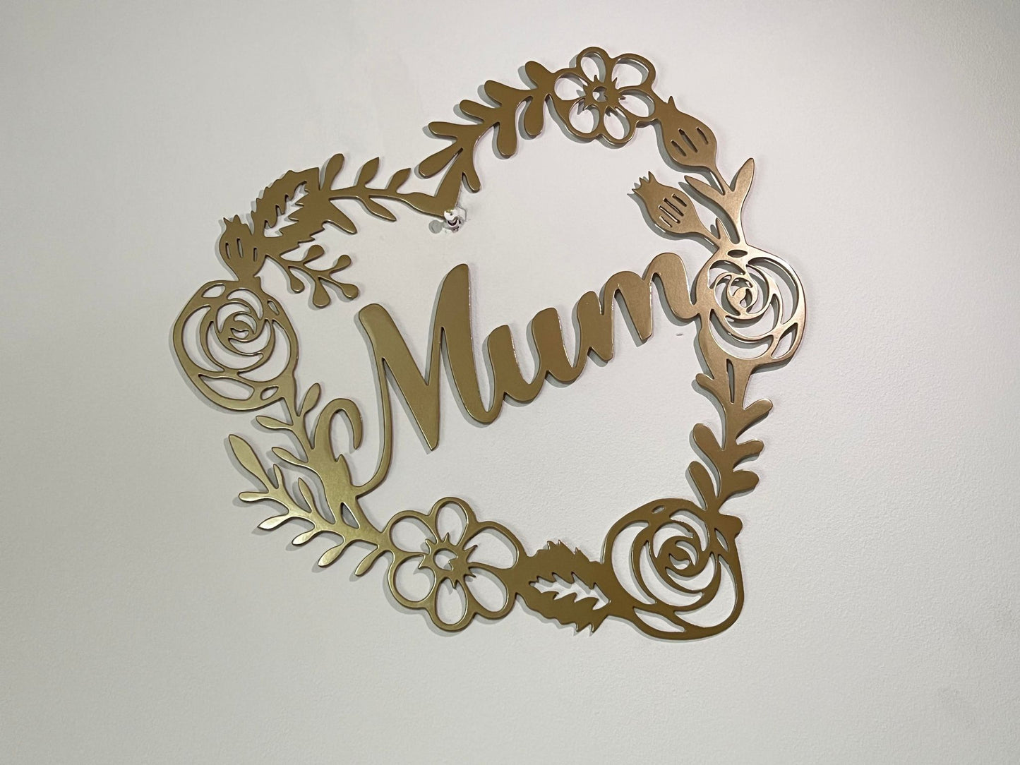 Metal art wall sign MUM