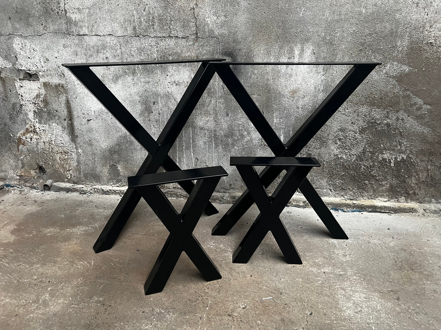 X shape table bench legs