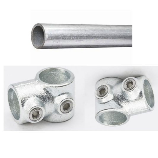 galvanised pipe 2x420mm 4xtee fittings