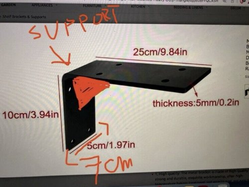 Custom made bracket