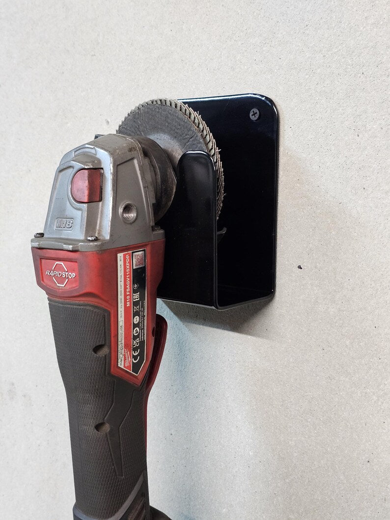 Angle grinder wall mounted bracket holder 115/4.5'' garage tool organizer AGH2