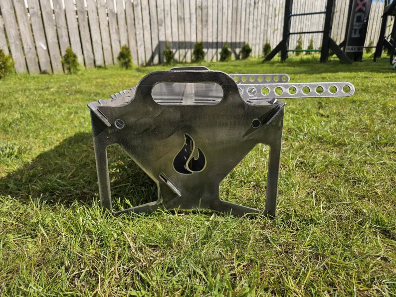 Portable Fire Pit / BBQ – Steel metal Outdoor Camping Fire Bowl