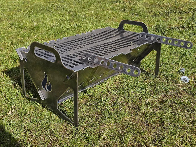 Portable Fire Pit / BBQ – Steel metal Outdoor Camping Fire Bowl