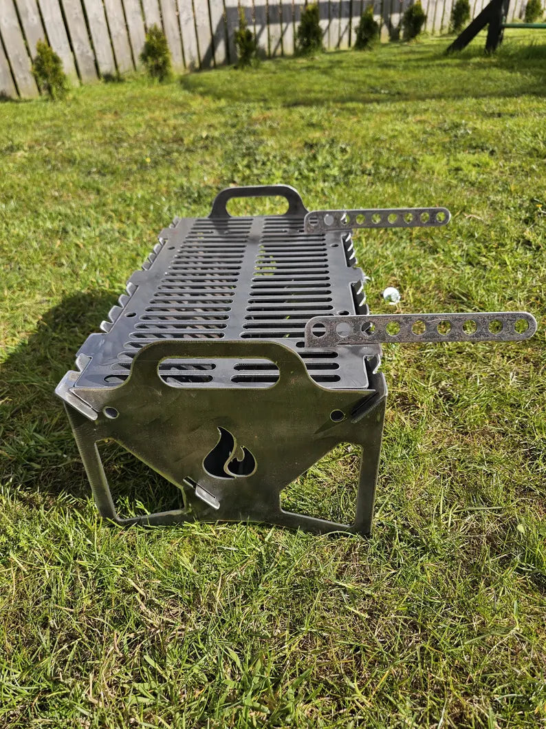 Portable Fire Pit / BBQ – Steel metal Outdoor Camping Fire Bowl