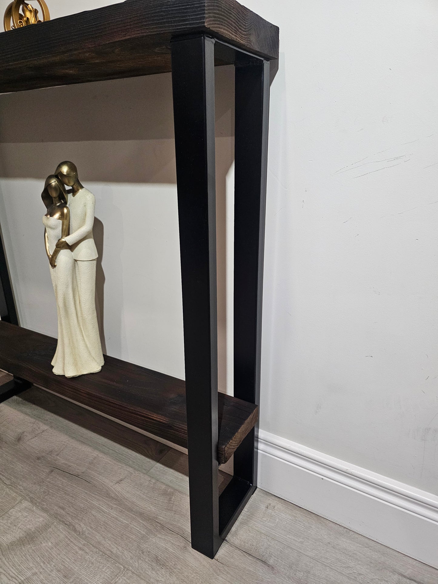 Console Table Legs desk modern hairpin steel metal hallway entryway 50x25 box with shelf