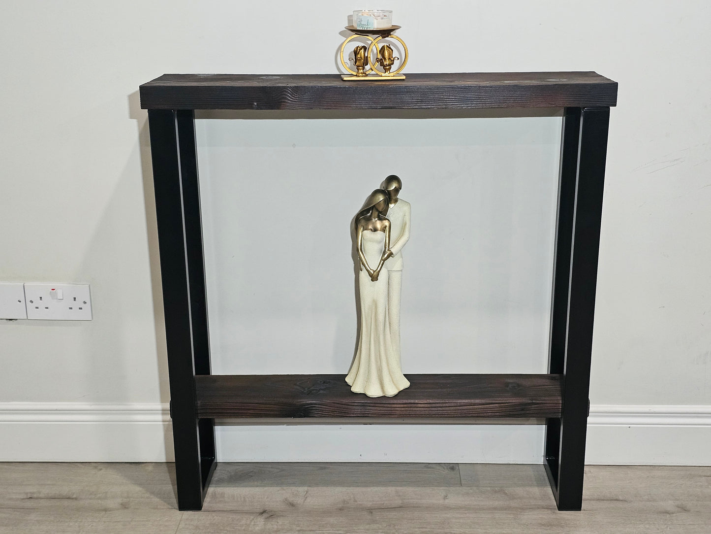 Console Table Legs desk modern hairpin steel metal hallway entryway 50x25 box with shelf