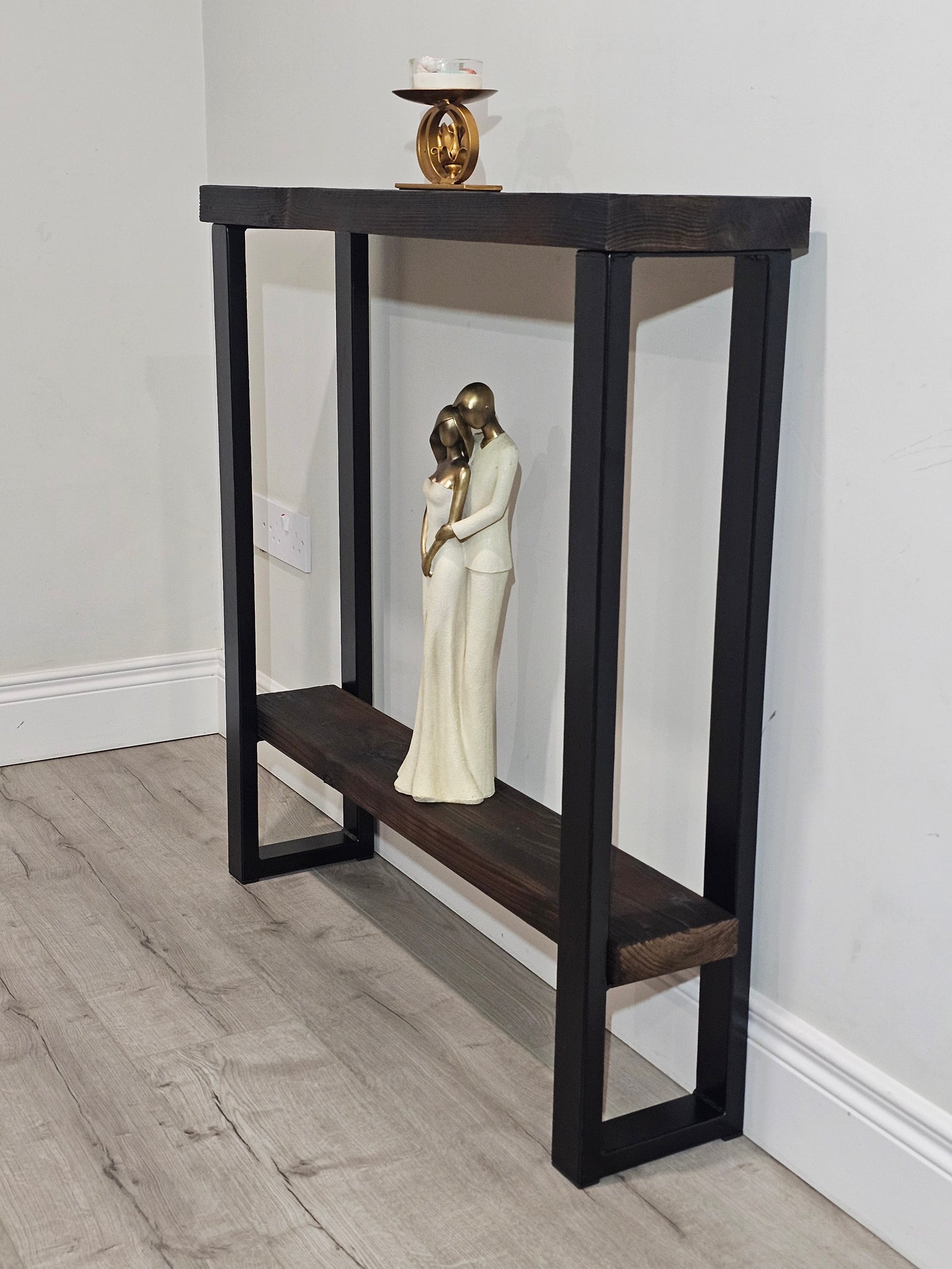 Console Table Legs desk modern hairpin steel metal hallway entryway 50x25 box with shelf