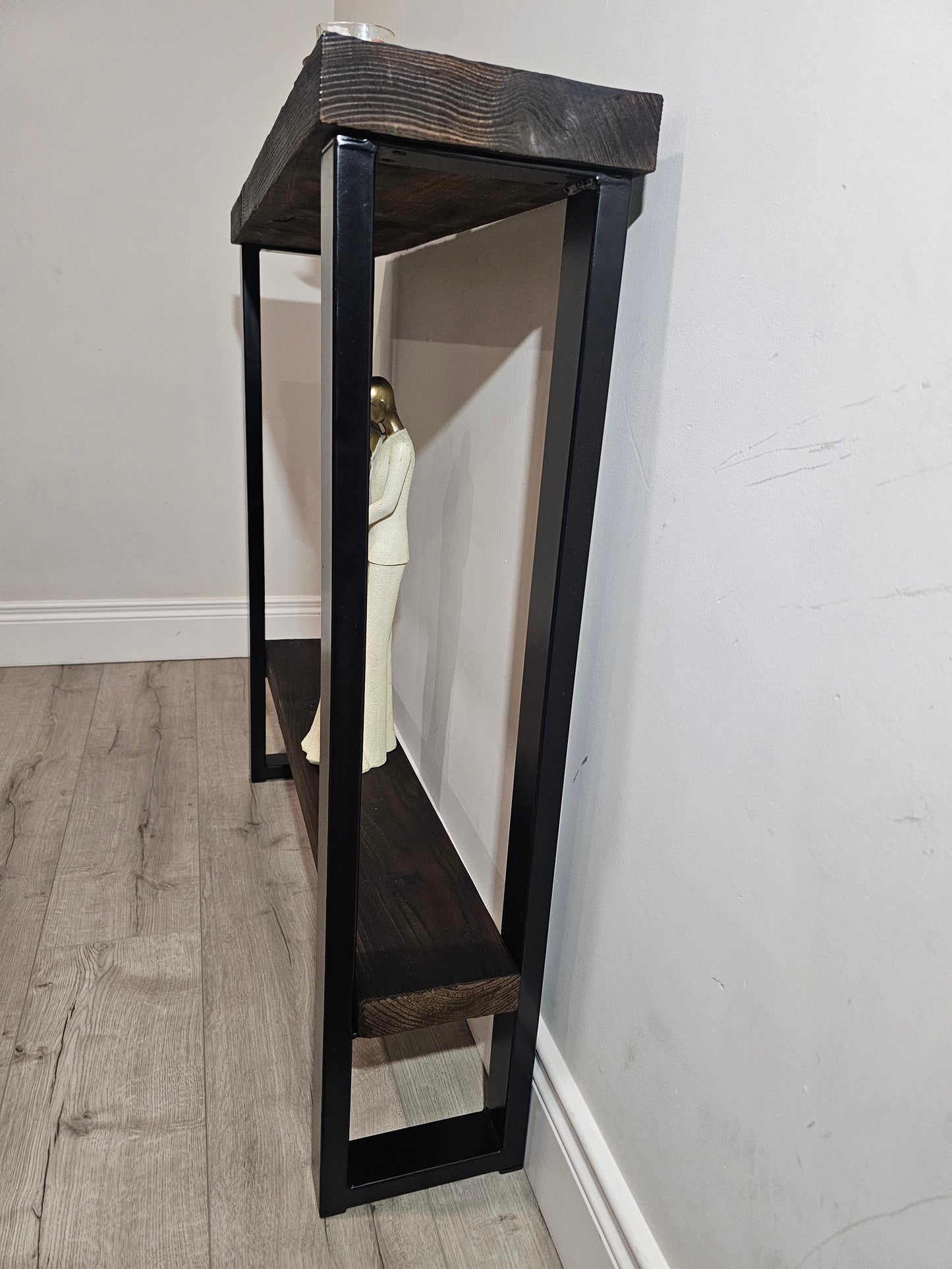 Console Table Legs desk modern hairpin steel metal hallway entryway 50x25 box with shelf