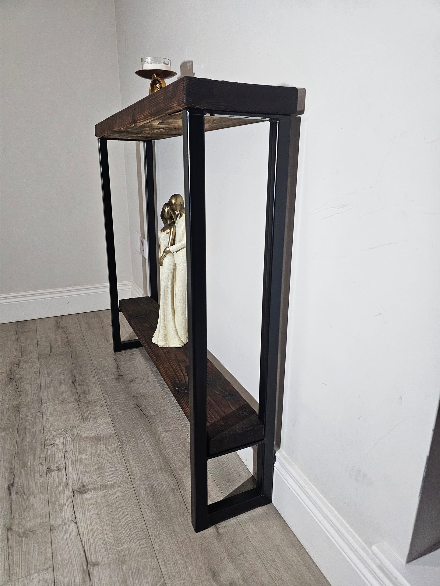 Console Table Legs with shelf set of two desk modern hairpin steel metal hallway entryway 30x30mm box with shelf