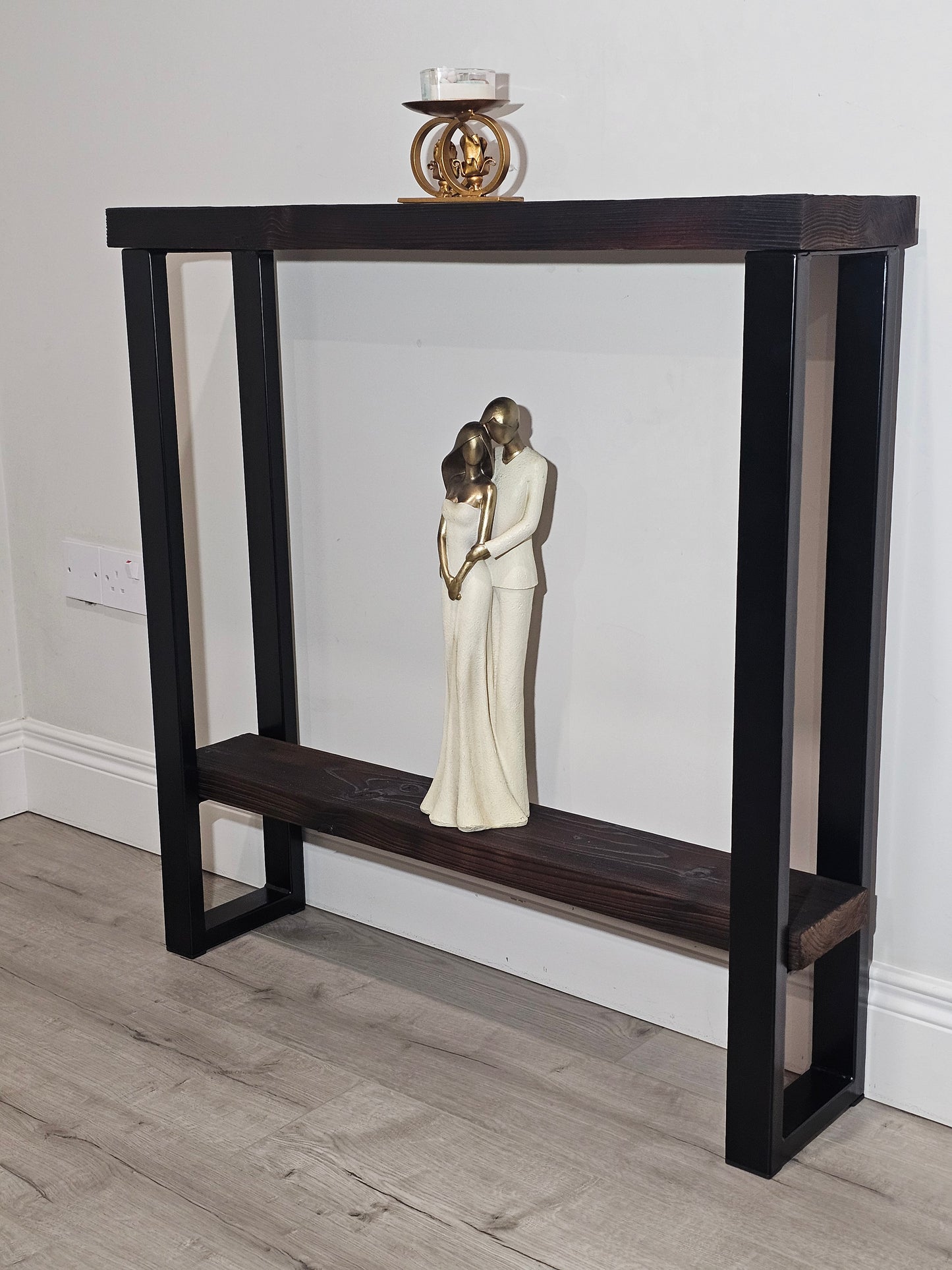 Console Table Legs desk modern hairpin steel metal hallway entryway 50x25 box with shelf