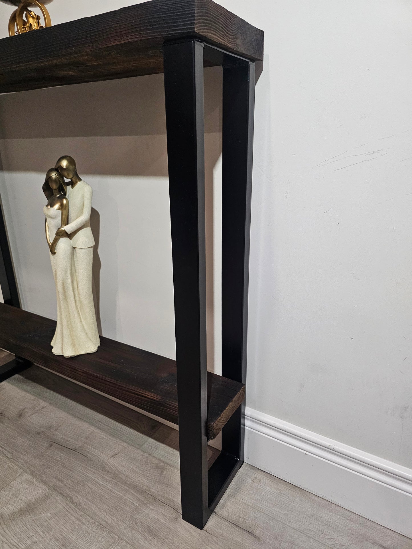 Console Table Legs desk modern hairpin steel metal hallway entryway 50x25 box with shelf