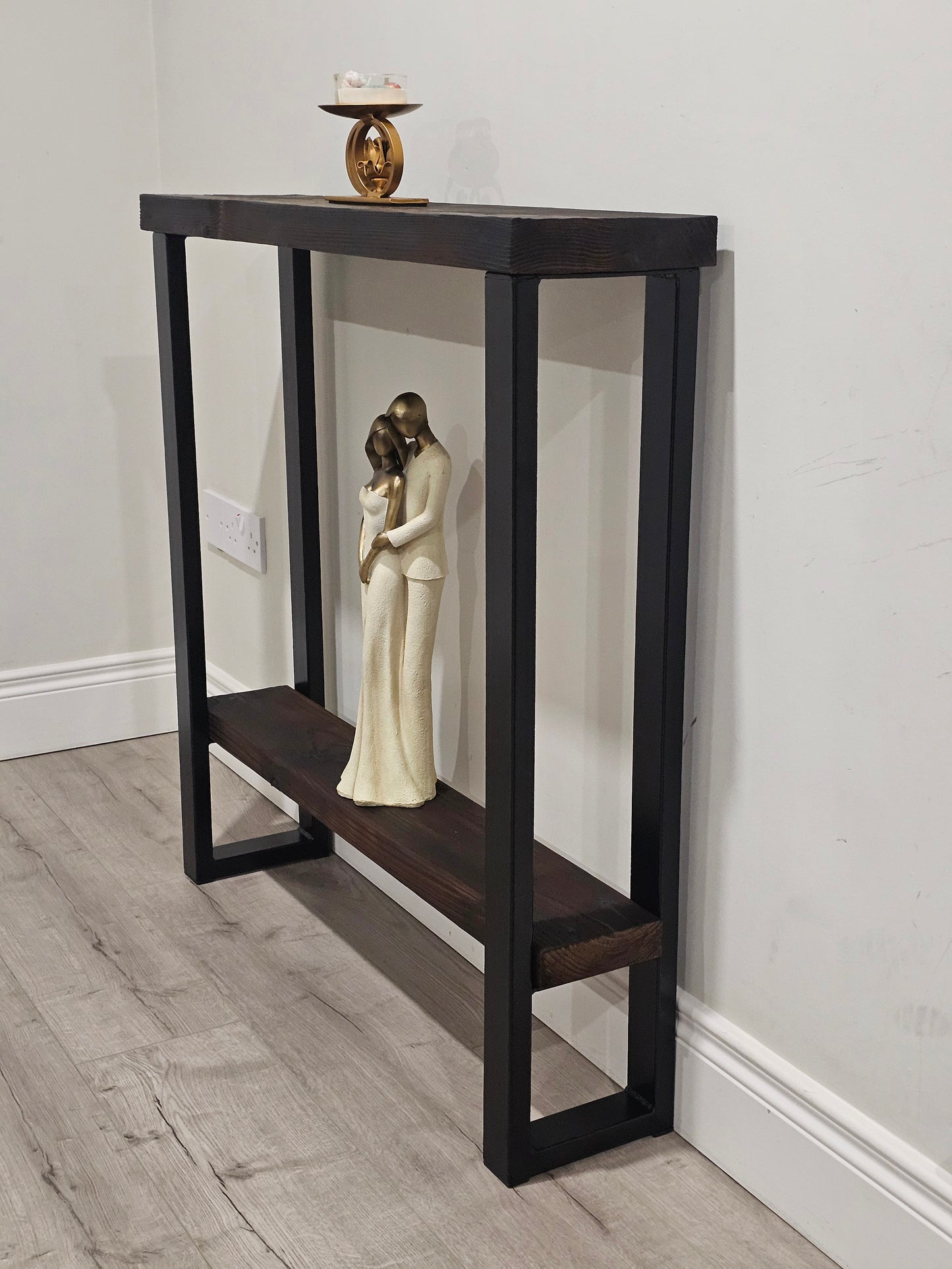 Console Table Legs desk modern hairpin steel metal hallway entryway 50x25 box with shelf