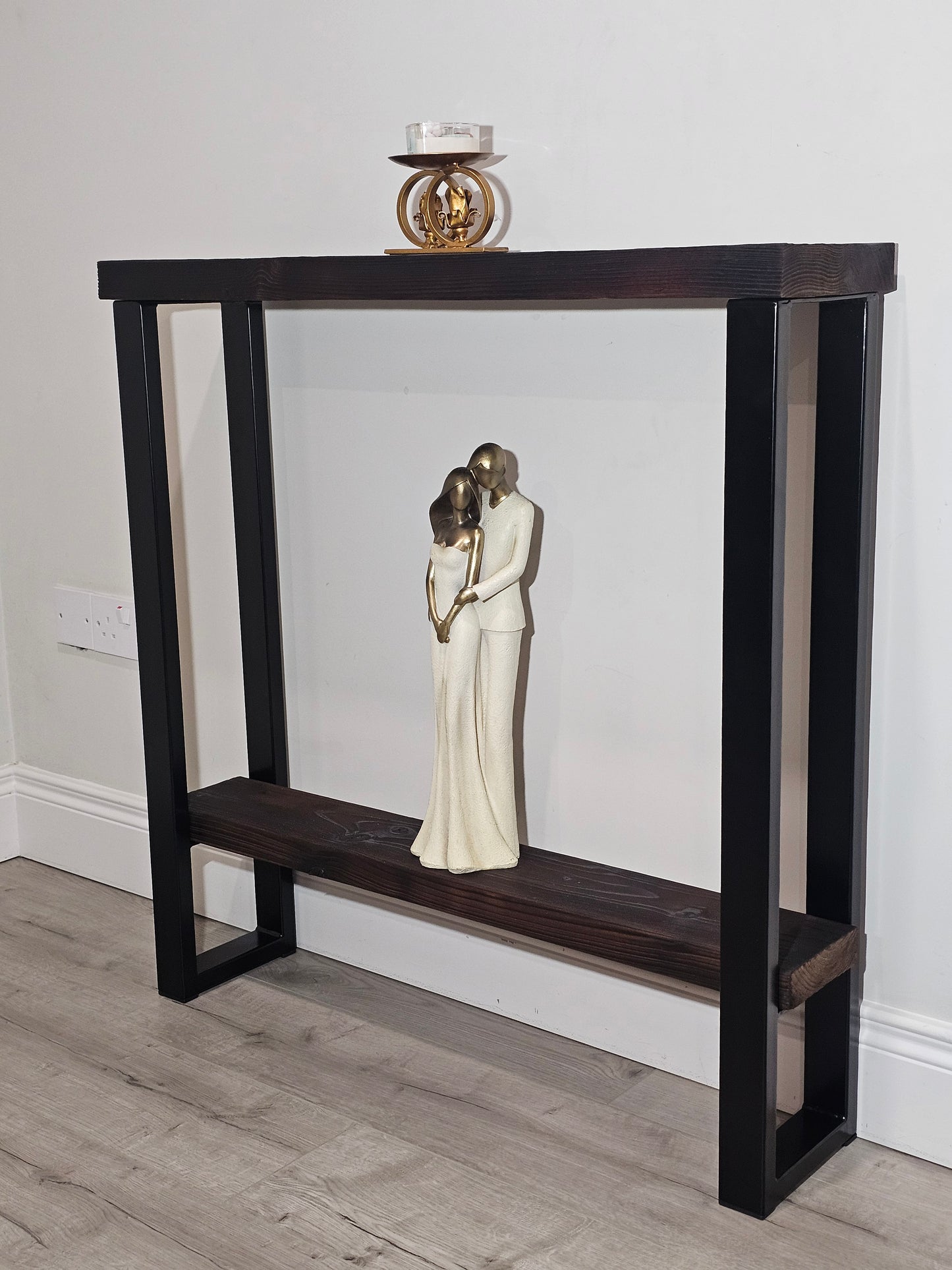 Console Table Legs desk modern hairpin steel metal hallway entryway 50x25 box with shelf