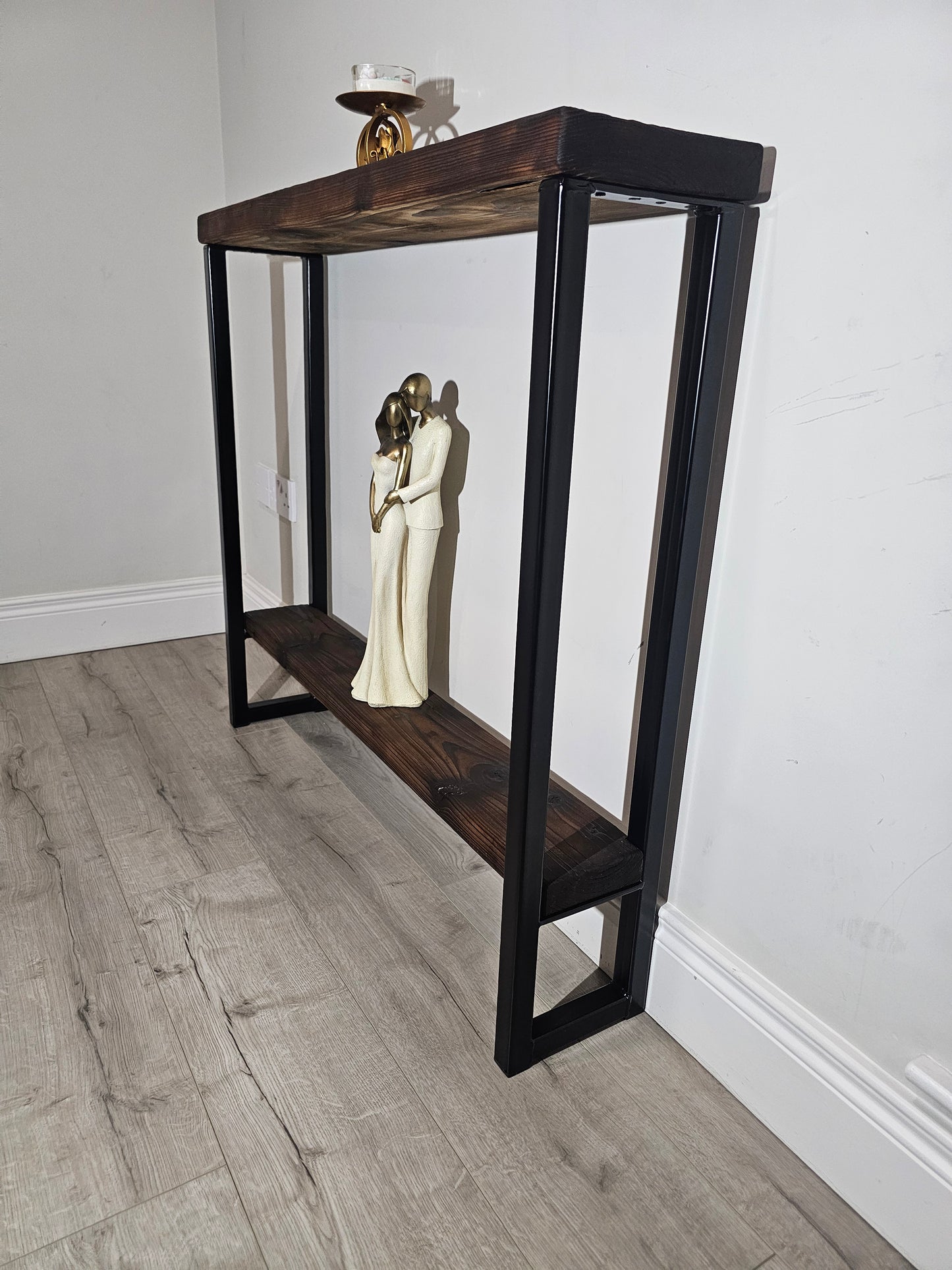 Console Table Legs with shelf set of two desk modern hairpin steel metal hallway entryway 30x30mm box with shelf