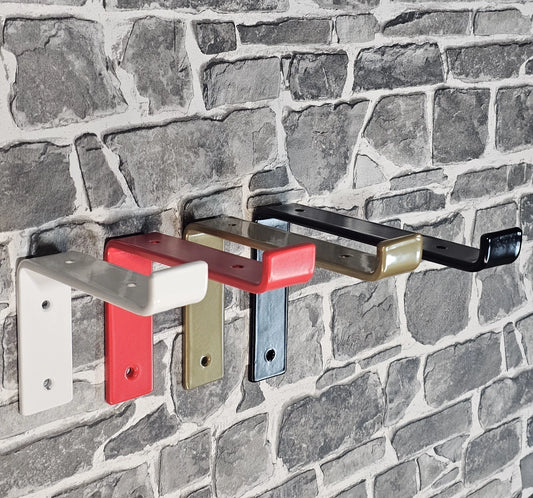 Shelf brackets Powder coated various colours wall plate down