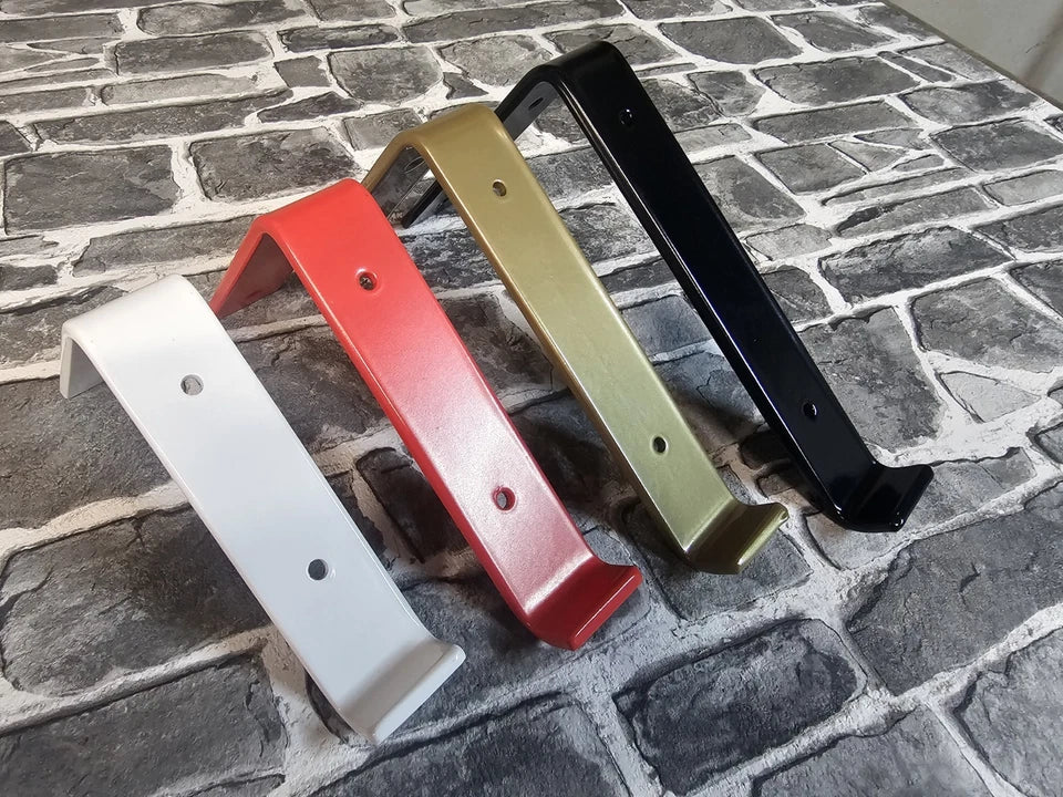 Shelf brackets Powder coated various colours wall plate down