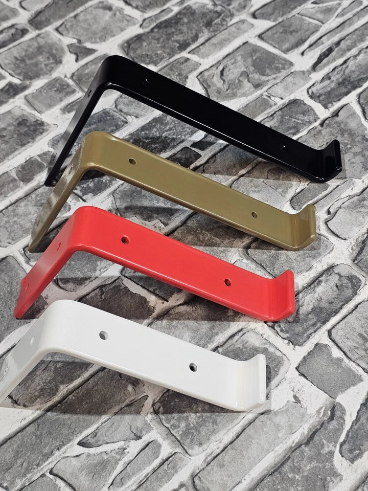 Shelf brackets Powder coated various colours wall plate down